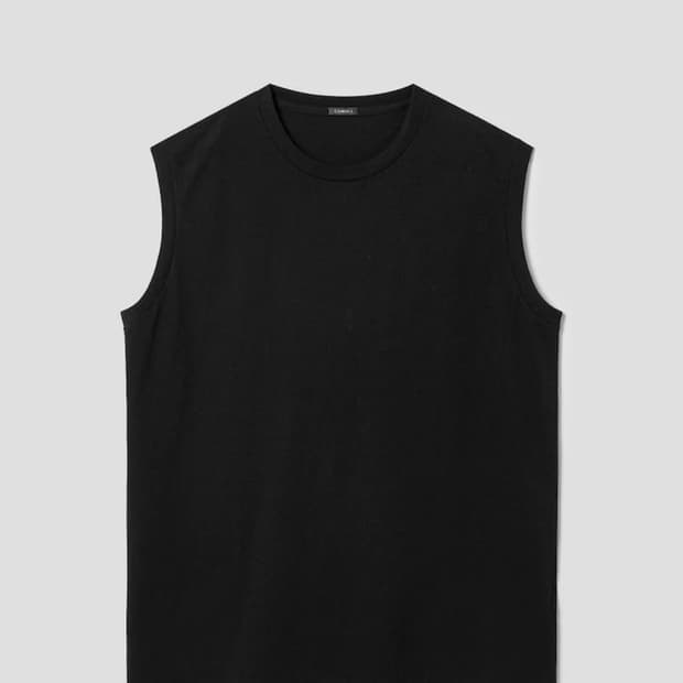 Comoli cotton Jersey Sleeveless T-Shirt 