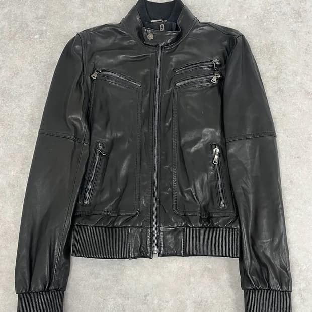 2000년대 돌체앤가바나 멀티 지퍼 레더 자켓
