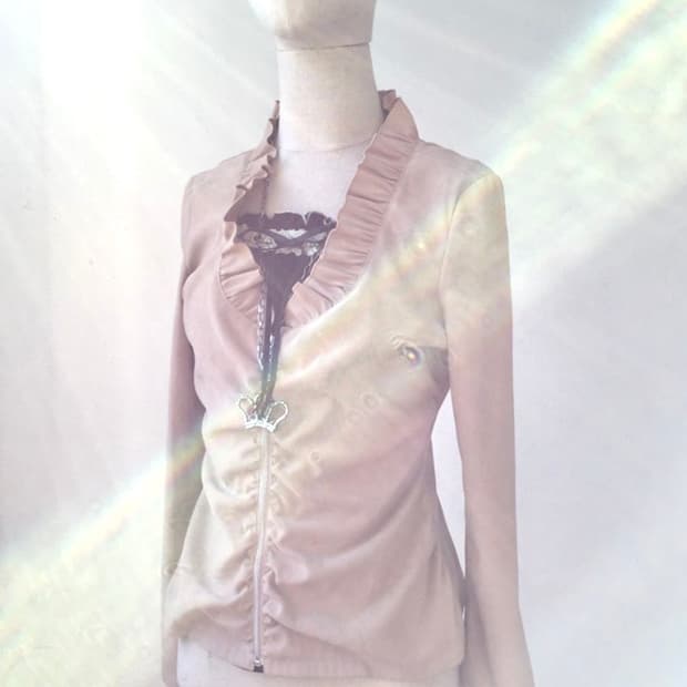 라떼우사 스웨이드 셔링 블라우스