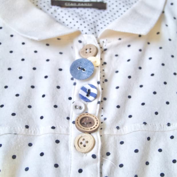 [CIAO PANIC] dot pique shirt