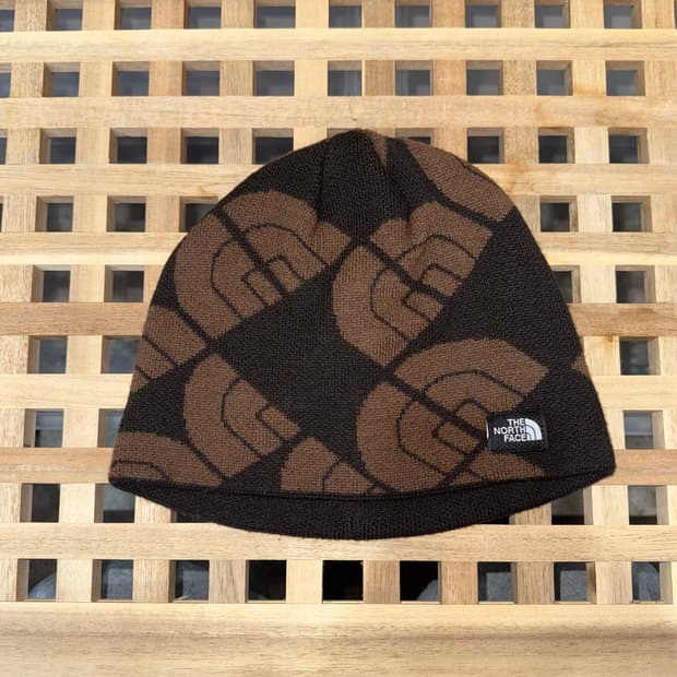 노스페이스 패턴 스컬캡 비니
