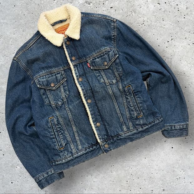 [M] 리바이스 청자켓 데님 쉐르파 트러커 D140