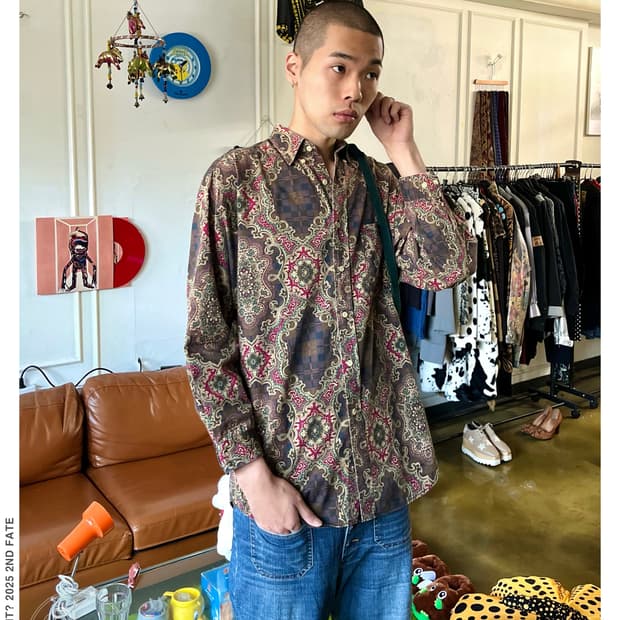 1990s Signfried Paisley Western Shirt
