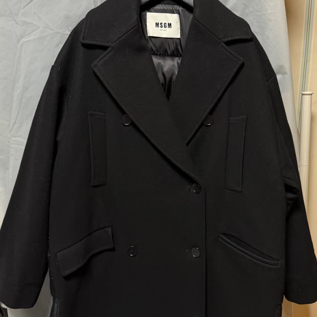 MSGM 블랙 더블 패딩 코트 40사이즈