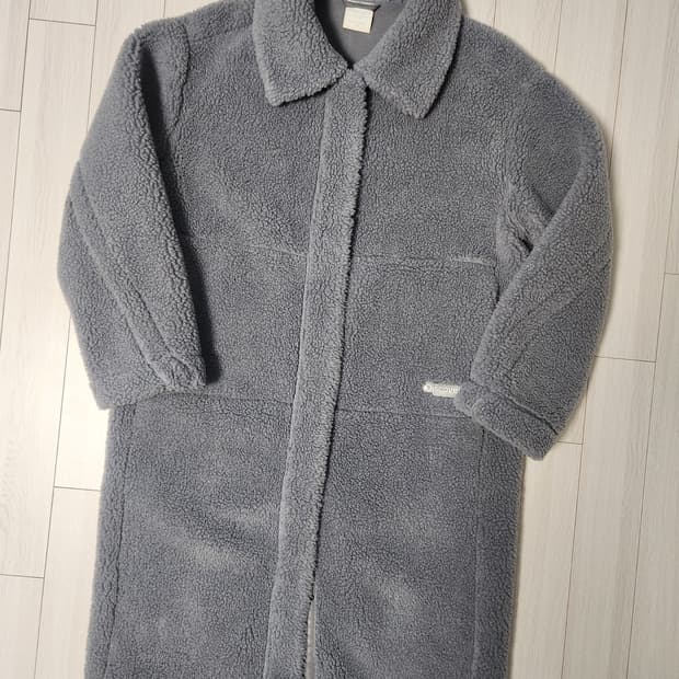 새상품급) 디스커버리 여성 코트형 롱플리스 자켓 사이즈95 m 다크블루