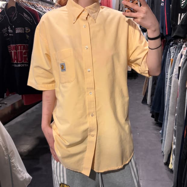 Carhartt 칼하트 반팔 셔츠 옐로우