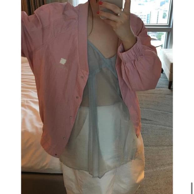 마크들리 제작 바람막이 핑크 / 블랙