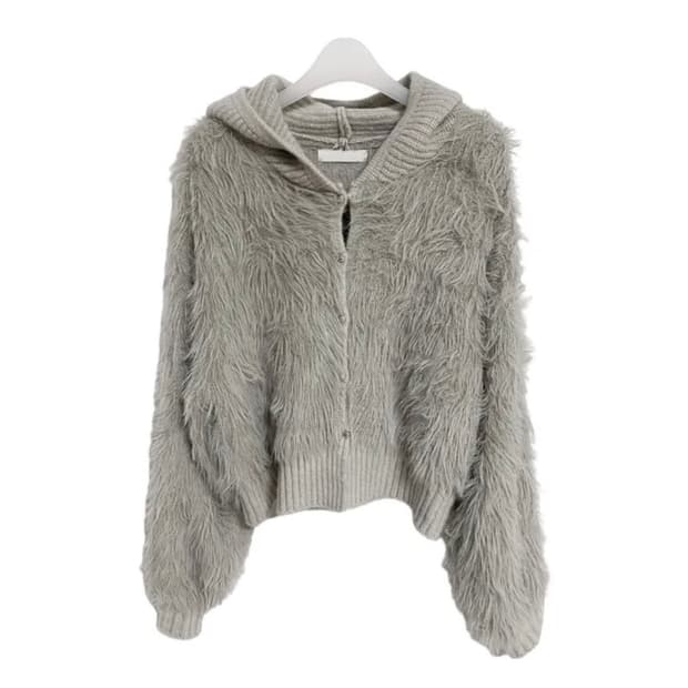 퍼 니트 가디건 팝니다.