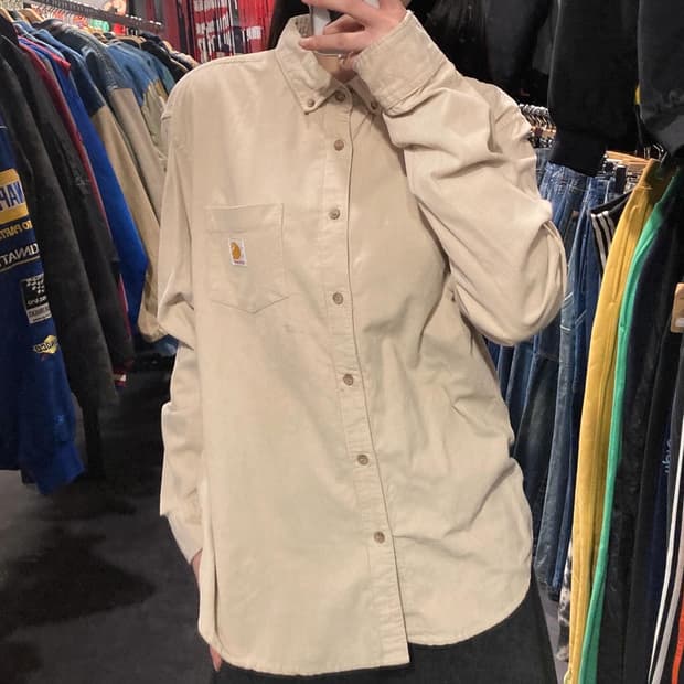 [IM] 칼하트 코듀로이 긴팔셔츠 핑크베이지