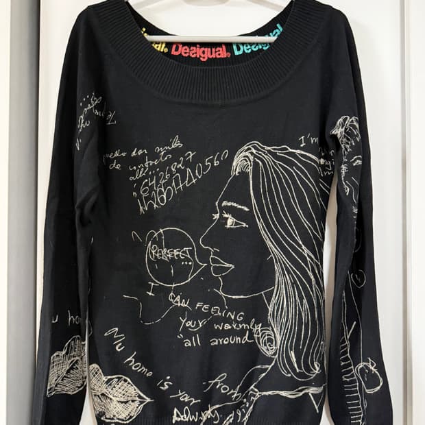 Desigual Black Face Knit