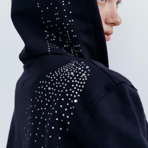 포지프레클즈 Crystal Reversible Hoodie-navy