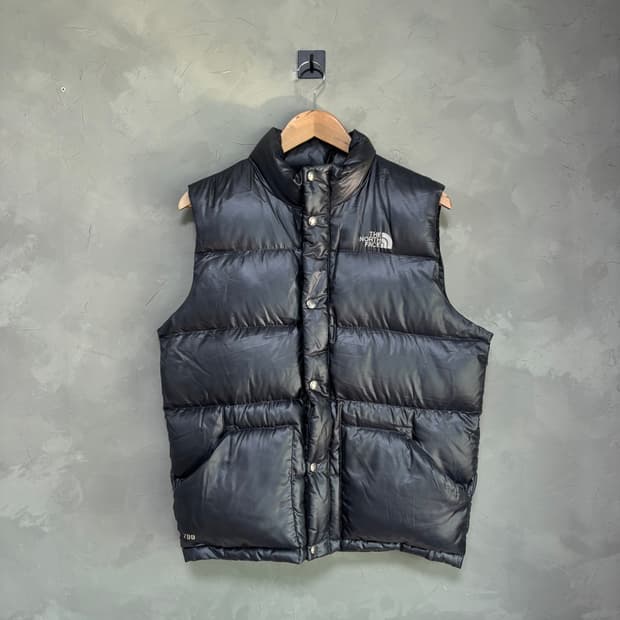 노스페이스 700 구스다운 패딩조끼 그레이