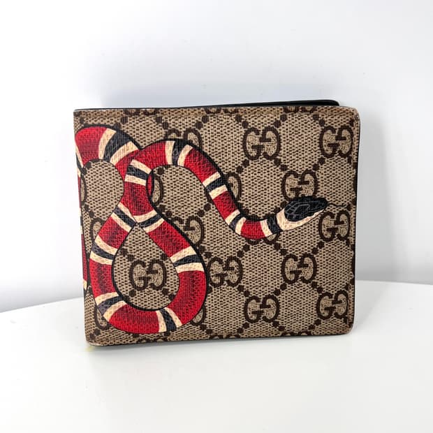 구찌 GG 수프림 스네이크 반지갑 (451268)