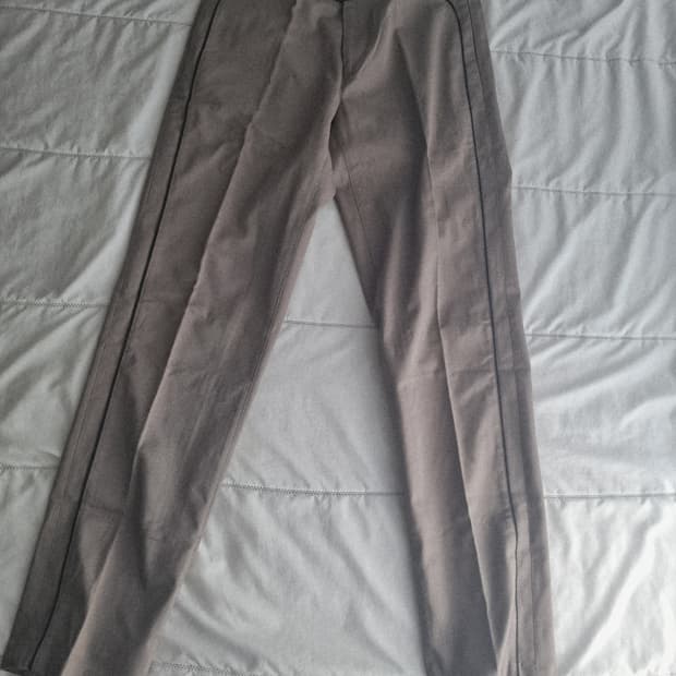Dries van noten piping cotton trouser 46