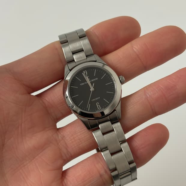 1990s Black Dial Silver Ladies Quartz