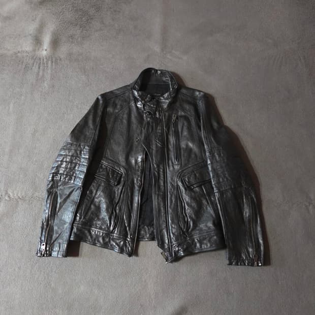 질스튜어트 램스킨 레더 자켓 M 100