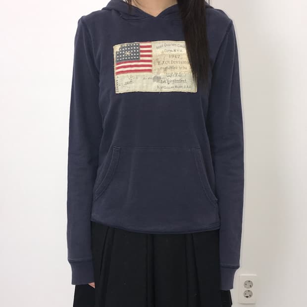 Polo Jeans Navy American Patch Hoodie