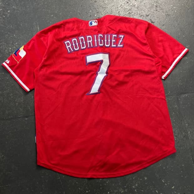 105 마제스틱 텍사스 레인저스 이반 로드리게스 유니폼