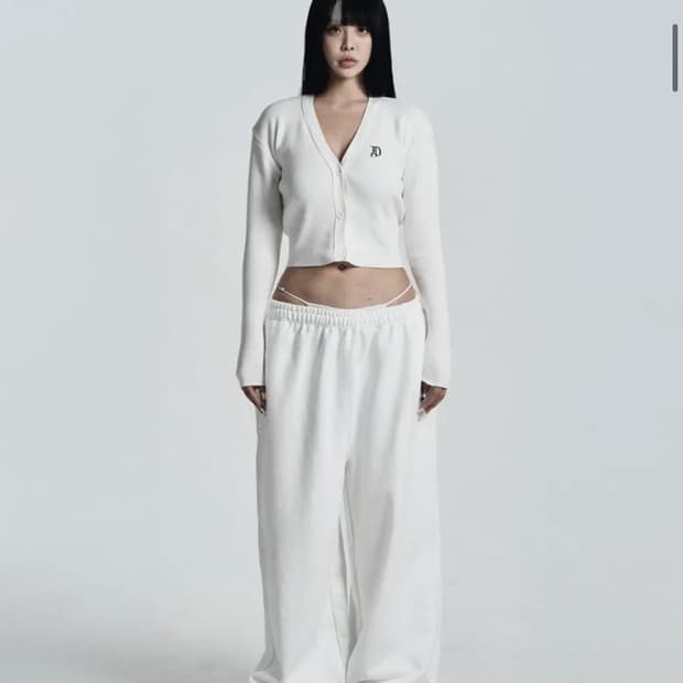 몰리조거 화이트 기모 1사이즈