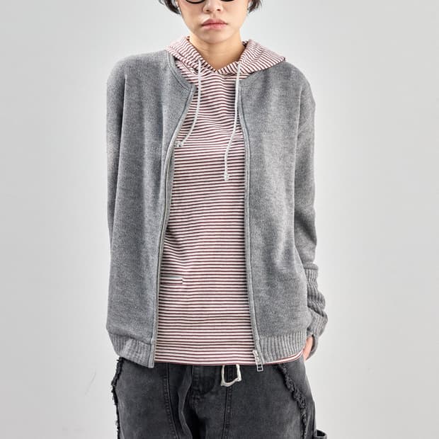 해칭룸 가디건 Layer Cardigan M.Grey L 사이즈