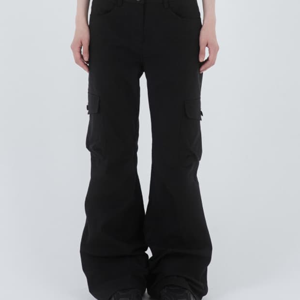 [1] 미세키 서울 포켓 카고 부츠컷 팬츠 블랙