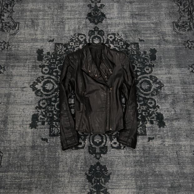 00s japanese zipper gimmick leather jack