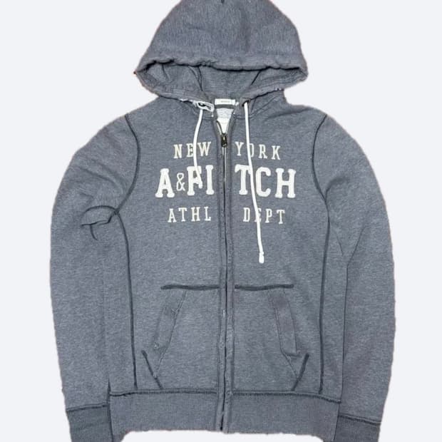 🩶아베크롬비 머슬핏 빅로고 그레이 후드집업🩶