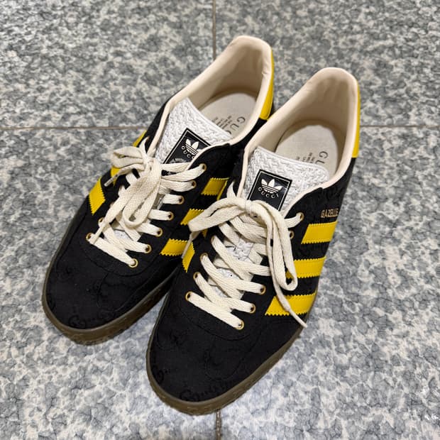 구찌 가젤 블랙/옐로우 9사이즈