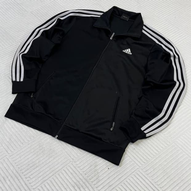 아디다스 블랙 검정 트랙탑 져지집업 105/XL