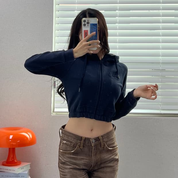 (WOMEN)라코스테 크롭 후드-M1604