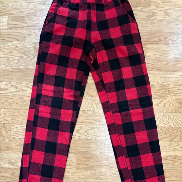 컬럼비아 VTG 레드타탄 체크 플리스 팬츠 32~34