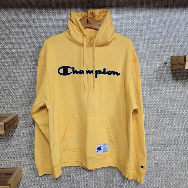 L 105사이즈 챔피언 빅로고 후드티 