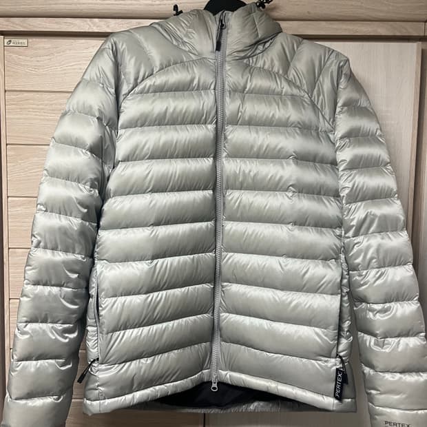[M] 페더다운 그리드 자켓 경량 패딩 라이트 그레이 *새상품