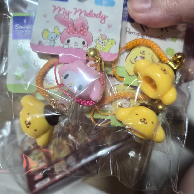 산리오 폼폼푸린 키링 마이멜로디키링 폼푸 마멜