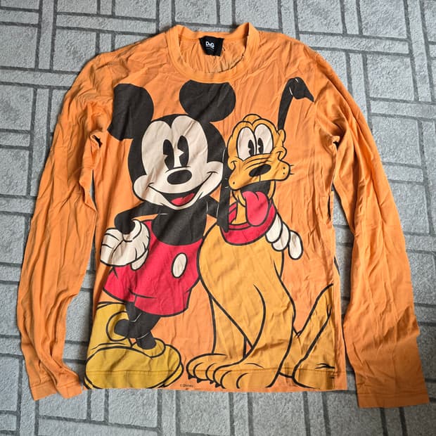 돌체앤가바나 미키마우스&플루토(Mickey&Pluto) 롱슬리브 46사이