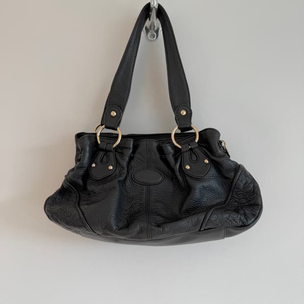 Pre owned 레더 토트 숄더백