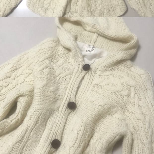 빈티지 산골 모리걸 니트 가디건 리즈리사 엑시즈팜 라떼갸루 히메갸루