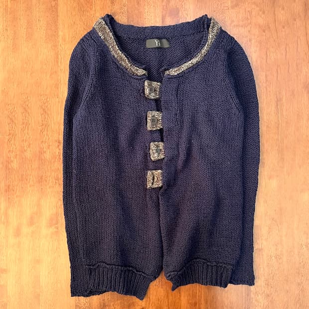 요지 야마모토 코튼 니트 가디건