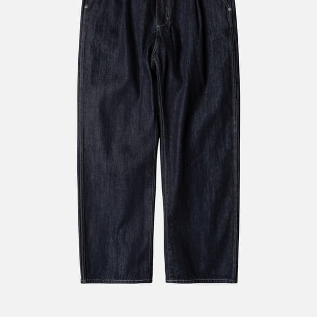 [1] 러프사이드 드레이프 데님 팬츠 원워시드