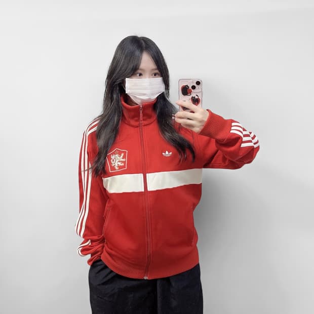아디다스 체코 트랙탑 져지 레드