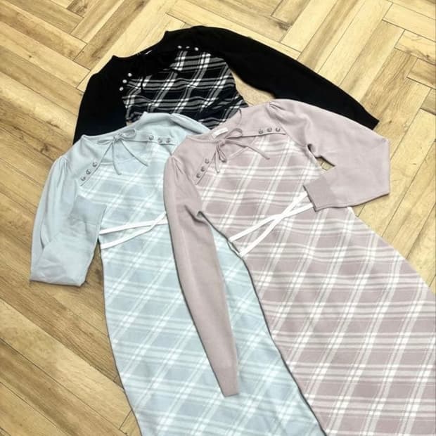 에블린 스나계 머메이드 니트 롱 원피스 양지뢰 양산형 피움 미셸마카롱