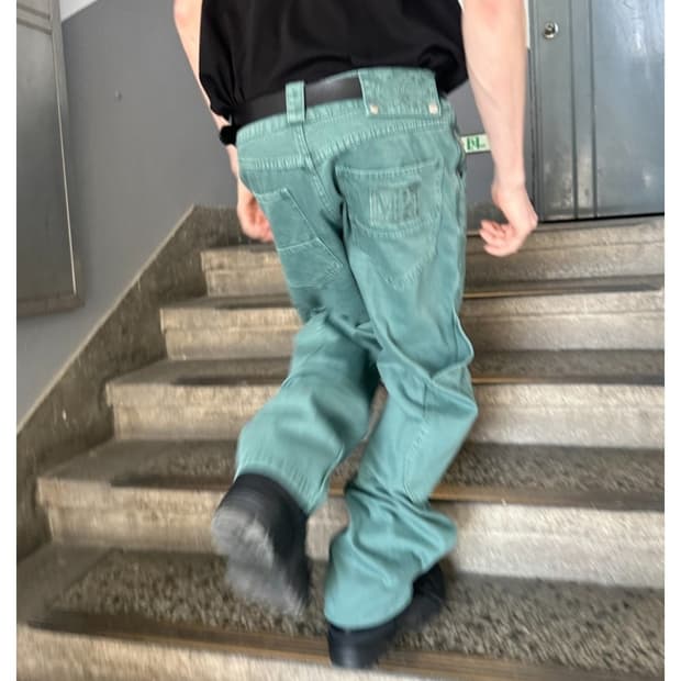 플라스틱프로덕트 MPa CALF POCKET PANTS (EMERALD)