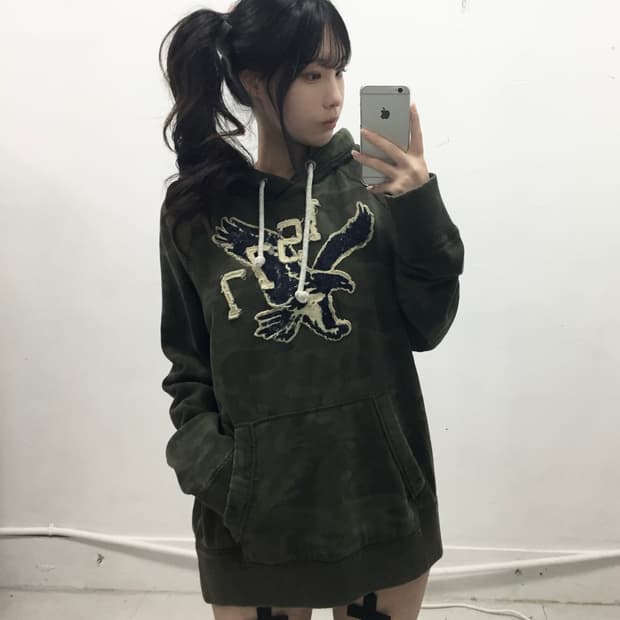 [AMERICAN EAGLE] 아메리칸 이글 카모 이글 후드티