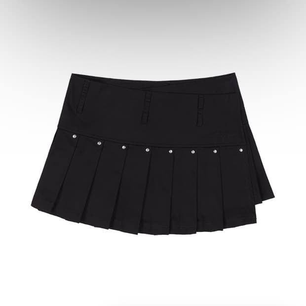 팬시클럽 PLEATS LAYERED WRAP 레이어드 랩 스커트 치마