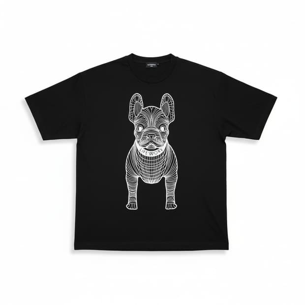 라이프워크 불독 반팔 티셔츠 블랙  L