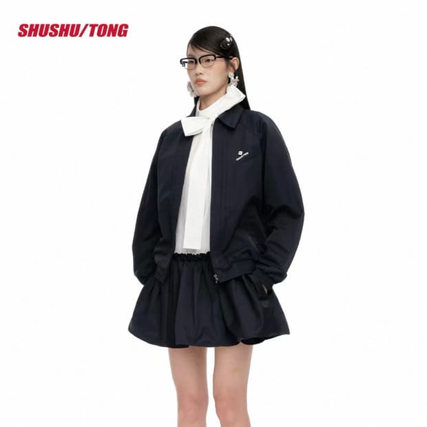 슈슈통 자켓 (새상품) 네이비/버건디