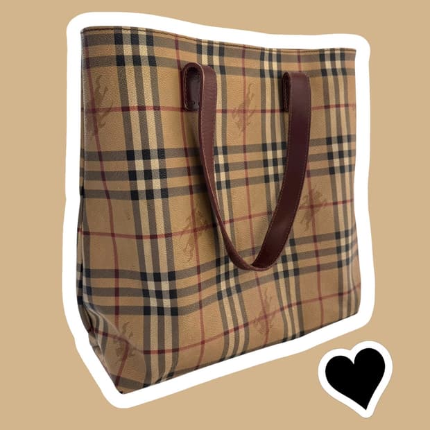 정품 버버리 노바체크 토트백