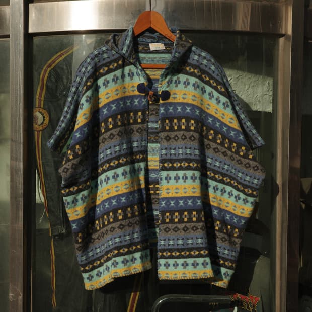 80s 베네통 페어아일 판초