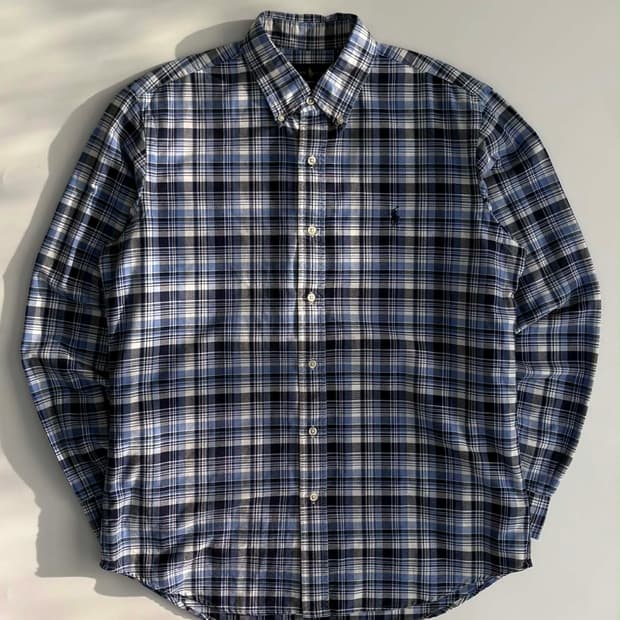 [M] 폴로 랄프로렌 체크 폴란넬 클래식 셔츠