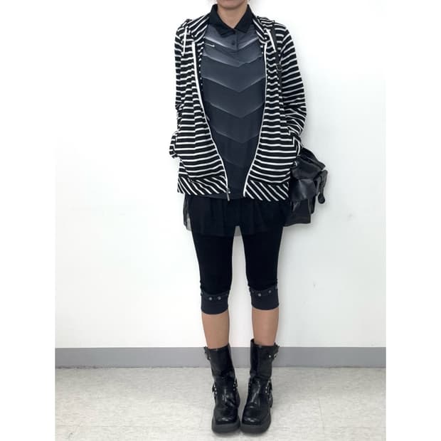 빈티지 블랙 샤 스커트